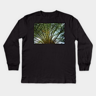 Aitutaki Palm Fronds Kids Long Sleeve T-Shirt